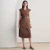 EITIE爱特爱2026夏季新款气质优雅通勤简约干练西装领收腰连衣裙8607319 商品缩略图1