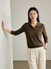 羊毛衫！春薄款！品牌促➡️【自营】衣周期格亿（10%羊毛） 041超细羊毛绒混纺V领小翻领针织上衣-喜出 商品缩略图1