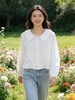 品牌促【自营】衣周期 5097韩版拼蕾丝减龄宽松百搭纯色翻领小衫上衣-喜出 商品缩略图6