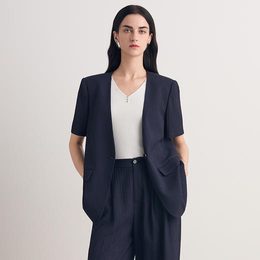 EITIE爱特爱百搭收腰通勤一粒扣西装外套2026夏季新款8603307 商品图2