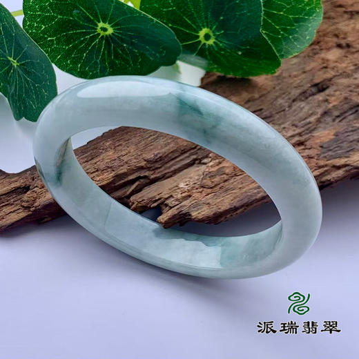 派瑞翡翠 翡翠手镯 糯种 飘花 商品图0