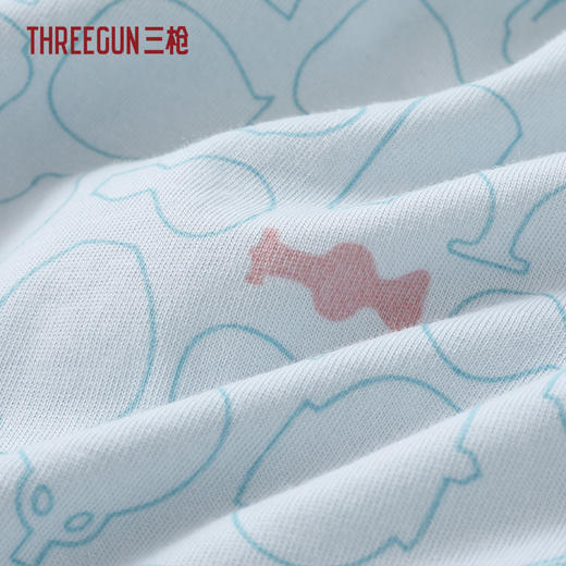 Threegun三枪 水柔棉印花圆领短袖女家居裙-T70024A01 商品图4