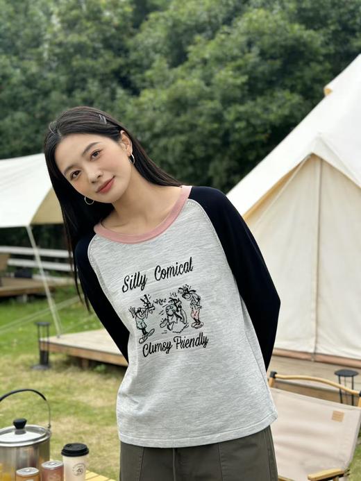 享8折优惠|五一大促羊毛衫！春薄款！品牌促➡️【自营】衣周期格亿（5.5%绵羊毛）6610卡通拼色针织宽松上衣-喜出 商品图3