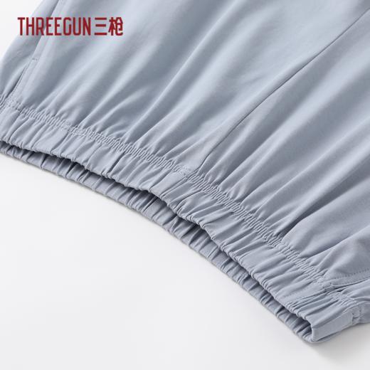 Threegun三枪 冰泉棉翻领开襟短袖长裤男家居套-T80138D02 商品图9
