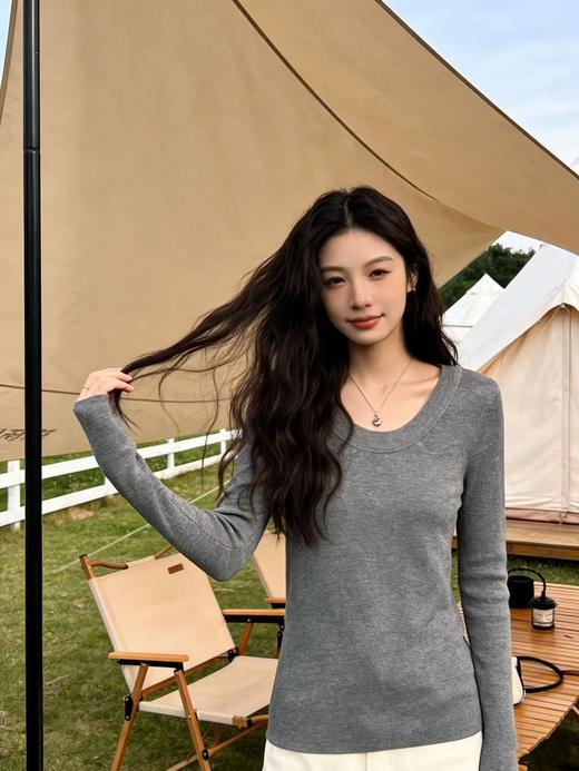 享8折优惠|五一大促羊毛衫！春薄款！品牌促➡️【自营】衣周期锦禾（10%羊毛）021修身超细羊毛绒针织上衣-喜出 商品图3