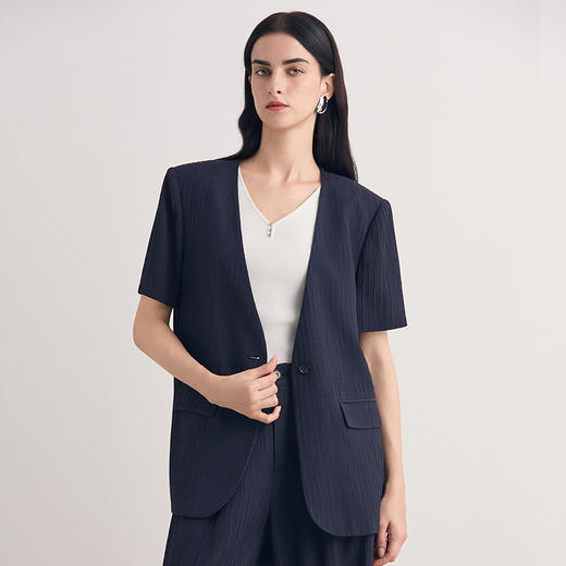 EITIE爱特爱百搭收腰通勤一粒扣西装外套2026夏季新款8603307 商品图3