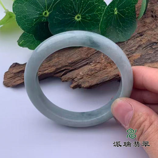 派瑞翡翠 翡翠手镯 糯种 飘花 商品图1