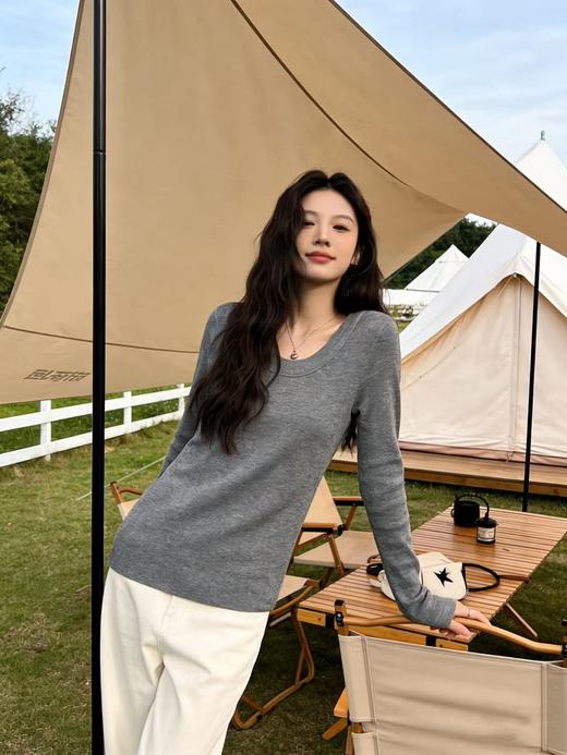 享8折优惠|五一大促羊毛衫！春薄款！品牌促➡️【自营】衣周期锦禾（10%羊毛）021修身超细羊毛绒针织上衣-喜出 商品图2