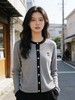 羊毛衫！春薄款！品牌促➡️【自营】衣周期格亿（30%羊毛）8523刺绣猫竖纹拼色羊毛开衫-喜出 商品缩略图2