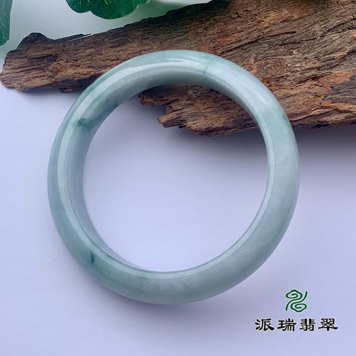 派瑞翡翠 翡翠手镯 糯种 飘花 商品图2