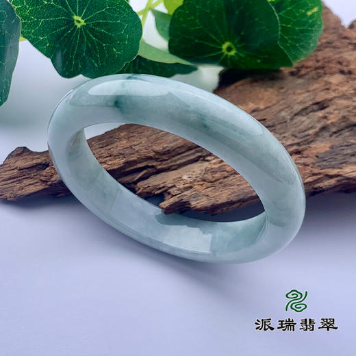 派瑞翡翠 翡翠手镯 糯种 飘花 商品图0