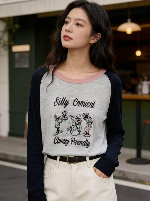 享8折优惠|五一大促羊毛衫！春薄款！品牌促➡️【自营】衣周期格亿（5.5%绵羊毛）6610卡通拼色针织宽松上衣-喜出 商品图1