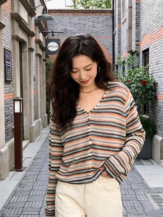 418良粉节|2026 活动爆款 羊毛衫！春薄款！品牌促➡️【自营】衣周期格亿（5.5%绵羊毛）6602针织镂空羊毛混纺针织上衣-喜出 商品图2