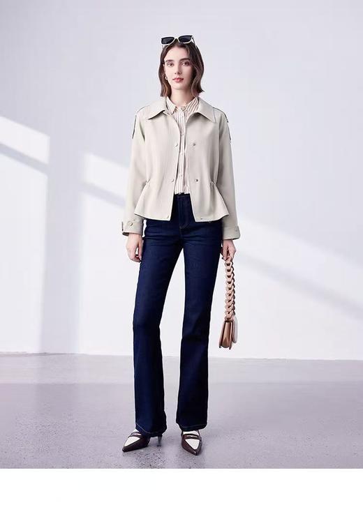 活动爆款【自营】衣周期～T03短款可收腰风衣外套-喜出 商品图4