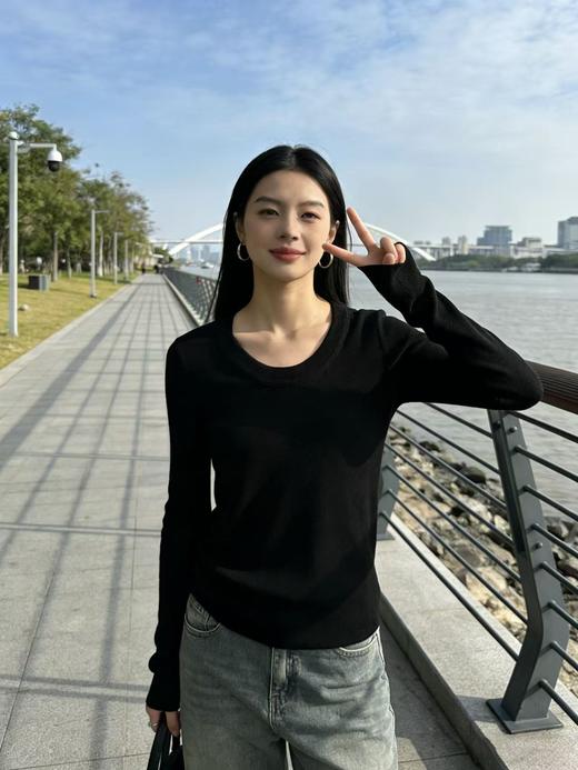 享8折优惠|五一大促羊毛衫！春薄款！品牌促➡️【自营】衣周期锦禾（10%羊毛）021修身超细羊毛绒针织上衣-喜出 商品图4