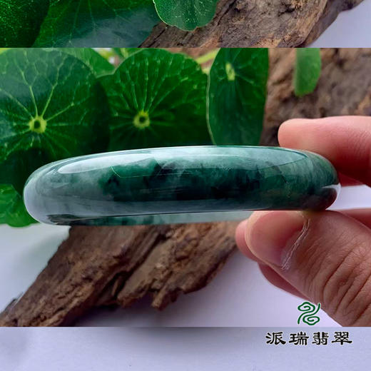 派瑞翡翠 翡翠手镯 糯种 飘花 商品图2