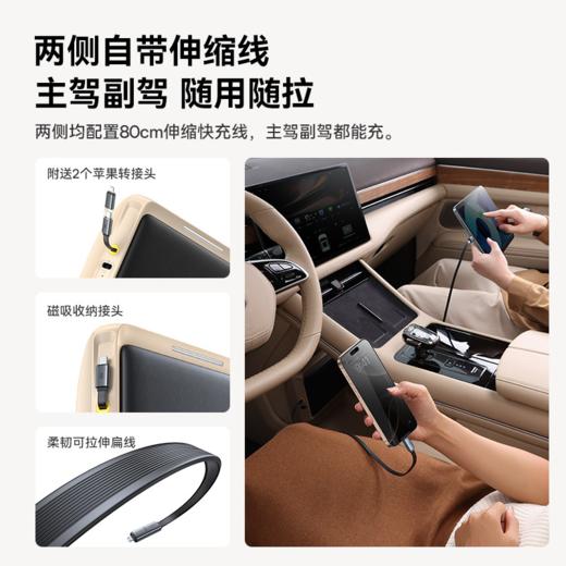 倍思 问界M7专用四口高速拓展坞 主副驾驶双伸缩线 BS-HS0001 商品图3