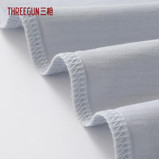 Threegun三枪 水柔棉印花V领开襟短袖女衫-T80032A01 商品图7