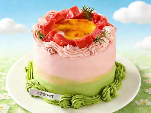 【芭乐酸奶布雷】清新的丰富口感--芭乐水果生日蛋 商品图0