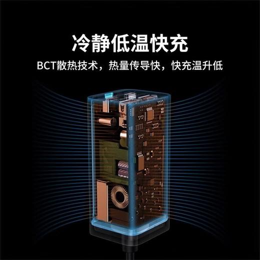 BASEUS/倍思 GaN3 Pro氮化镓桌面插线板 多口PD快充 AC+2U+2C 65W 中规 黑色 CCGAN65-1ACC 商品图3