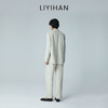 LIYIHAN2026夏新款通勤女西装上衣米杏色亚麻外套套装小众设计感 商品缩略图4