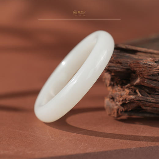 【玖熙】羊脂白玉手镯（圈口53.2） 商品图1