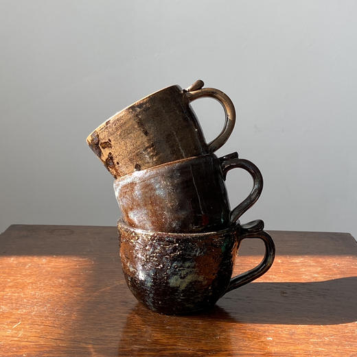 【苏州】日本中古粗陶茶杯 带签章 X1526 商品图5