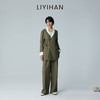 LIYIHAN 2026夏季新款通勤女西装绿色上衣亚麻外套套装小众设计感 商品缩略图1
