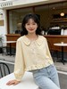 品牌促【自营】衣周期 5097韩版拼蕾丝减龄宽松百搭纯色翻领小衫上衣-喜出 商品缩略图3