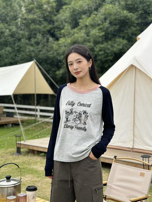 享8折优惠|五一大促羊毛衫！春薄款！品牌促➡️【自营】衣周期格亿（5.5%绵羊毛）6610卡通拼色针织宽松上衣-喜出 商品图0