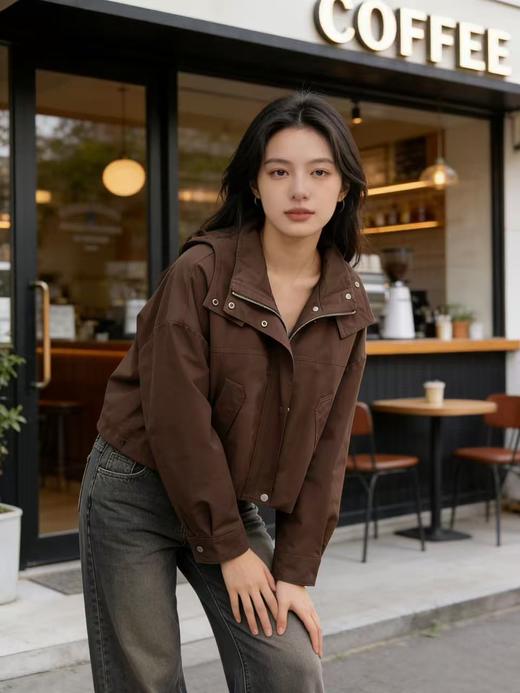 418良粉节|2026 活动爆款【自营】衣周期～T01连帽可抽绳下摆风衣外套-喜出 商品图4