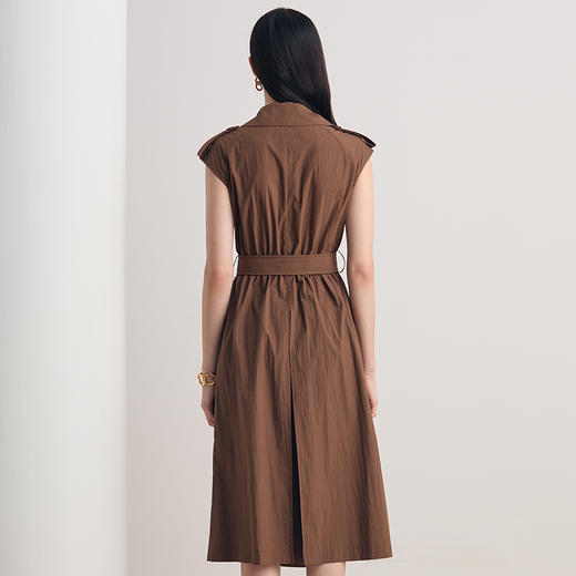 EITIE爱特爱2026夏季新款气质优雅通勤简约干练西装领收腰连衣裙8607319 商品图4