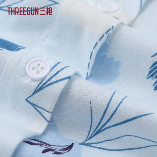 Threegun三枪 水柔棉印花V领开襟无袖女衫-T80048A01 商品图6