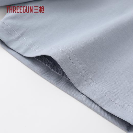 Threegun三枪 冰泉棉翻领开襟短袖长裤男家居套-T80138D02 商品图2
