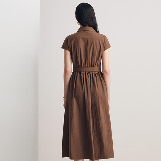 EITIE爱特爱时尚法式大气显瘦高腰短袖连衣裙2026夏新款8607320 商品图5