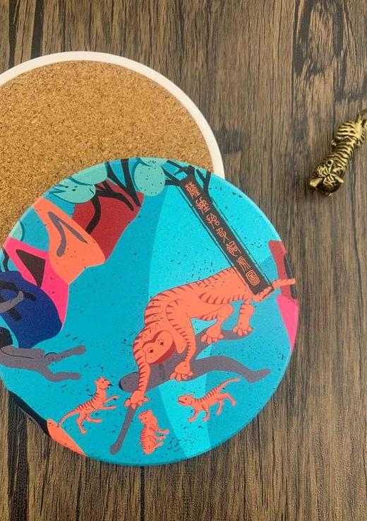 读者书店 | 陶瓷杯垫-萨埵饲虎-遇见敦煌系列 商品图0