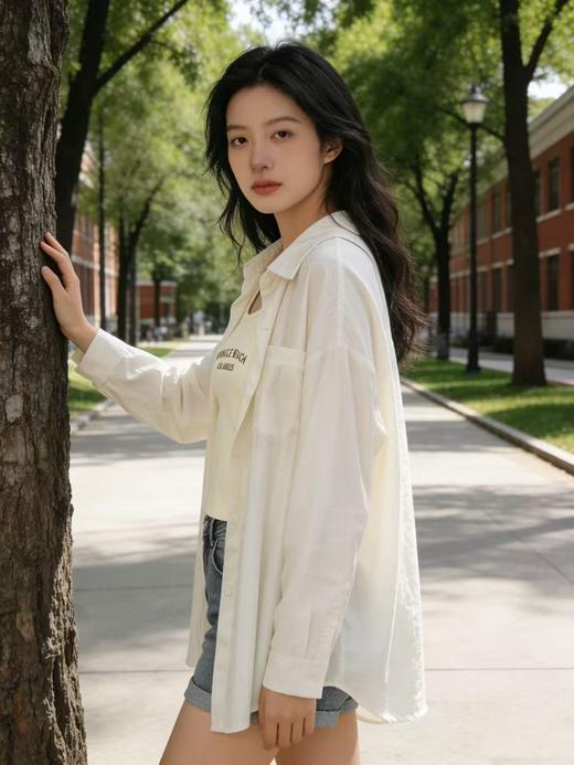 418良粉节|2026 活动爆款 品牌促【自营】衣周期 （两件套）9078 23%天丝 衬衫➕背心套装两件套上衣-喜出 商品图5