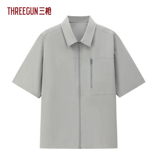 Threegun三枪 廓机能翻领短袖男外套-T80121A01 商品图1