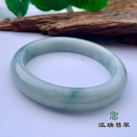 派瑞翡翠 翡翠手镯 糯种 飘花 商品图3
