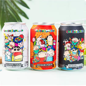 蜡笔小新粉柠荔枝果汁气泡饮料330ml