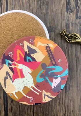 读者书店 | 陶瓷杯垫-鹿王本生-遇见敦煌系列