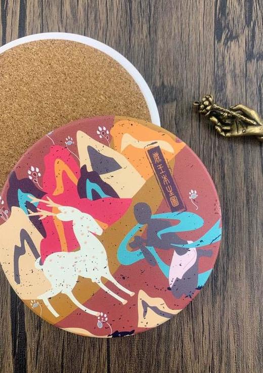 读者书店 | 陶瓷杯垫-鹿王本生-遇见敦煌系列 商品图0