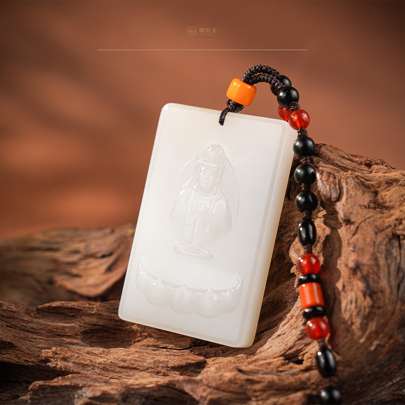 【梵音观心牌】羊脂白玉