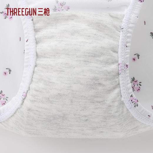 Threegun三枪 舒肤棉抗菌女三角裤（3枚装）-T40003B02 商品图6