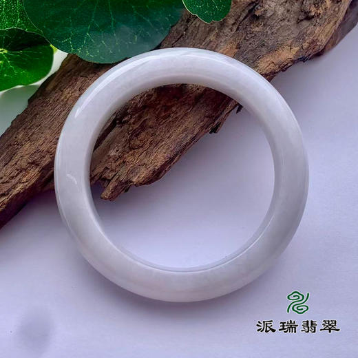 派瑞翡翠 翡翠手镯 糯种 白色 商品图1