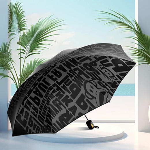 大嘴猴（Paul Frank）八骨大伞面满印三折雨伞PFU203 商品图2