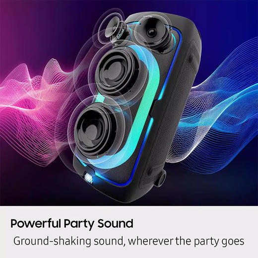 【原装进口】Samsung/三星 MX-ST50F 240W户外便携长续航充电款蓝牙音箱 IPX4级防水 派对卡拉ok 商品图1