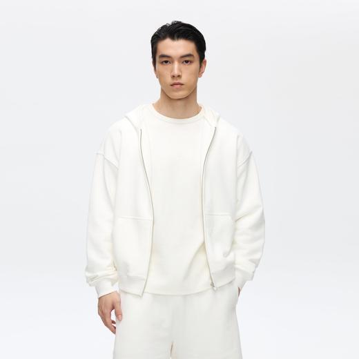 Oneup起毛拉链连帽卫衣 商品图1