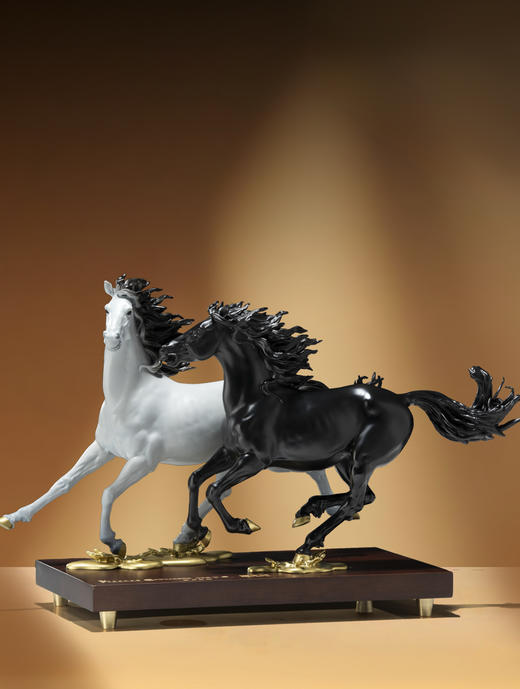 陈金庆《鸿瑞齐骧》铜雕小号 商品图1