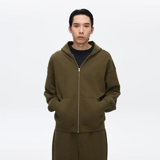 Oneup起毛拉链连帽卫衣 商品图2